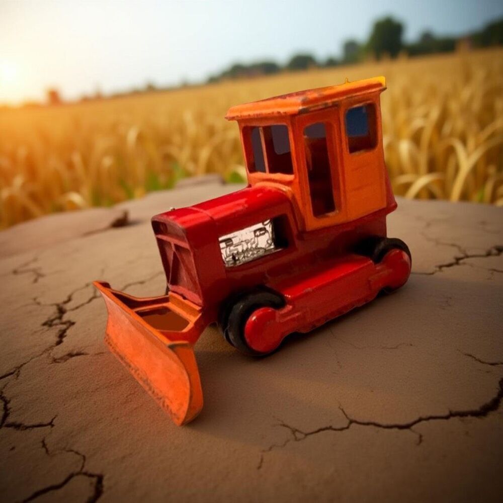 VINTAGE 60s 70s  PLAYART BULLDOZER - MADE IN HONG KONG